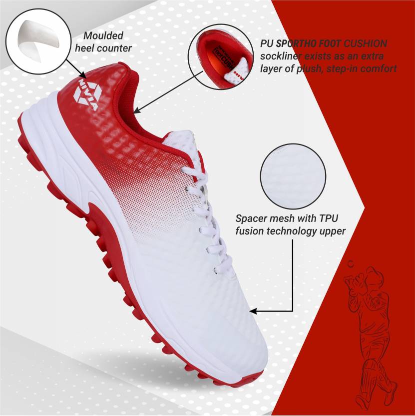 NIVIA CRICK 1000 SHOES (RED)