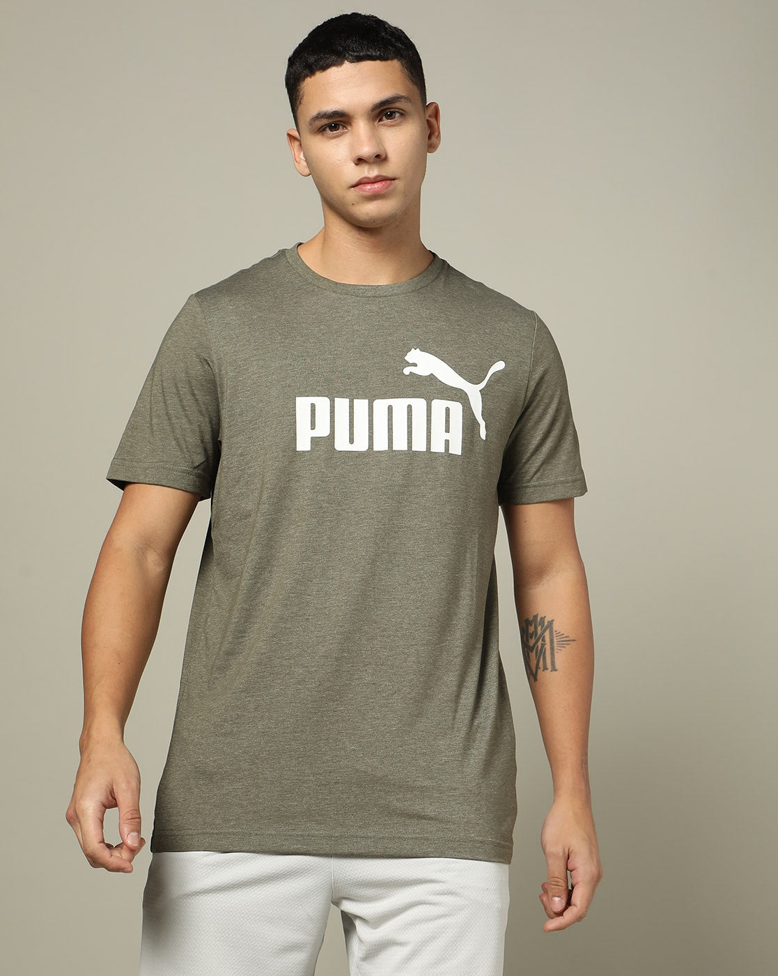 PUMA LOGO PRINT CREW NECK TSHIRT - (67778571)