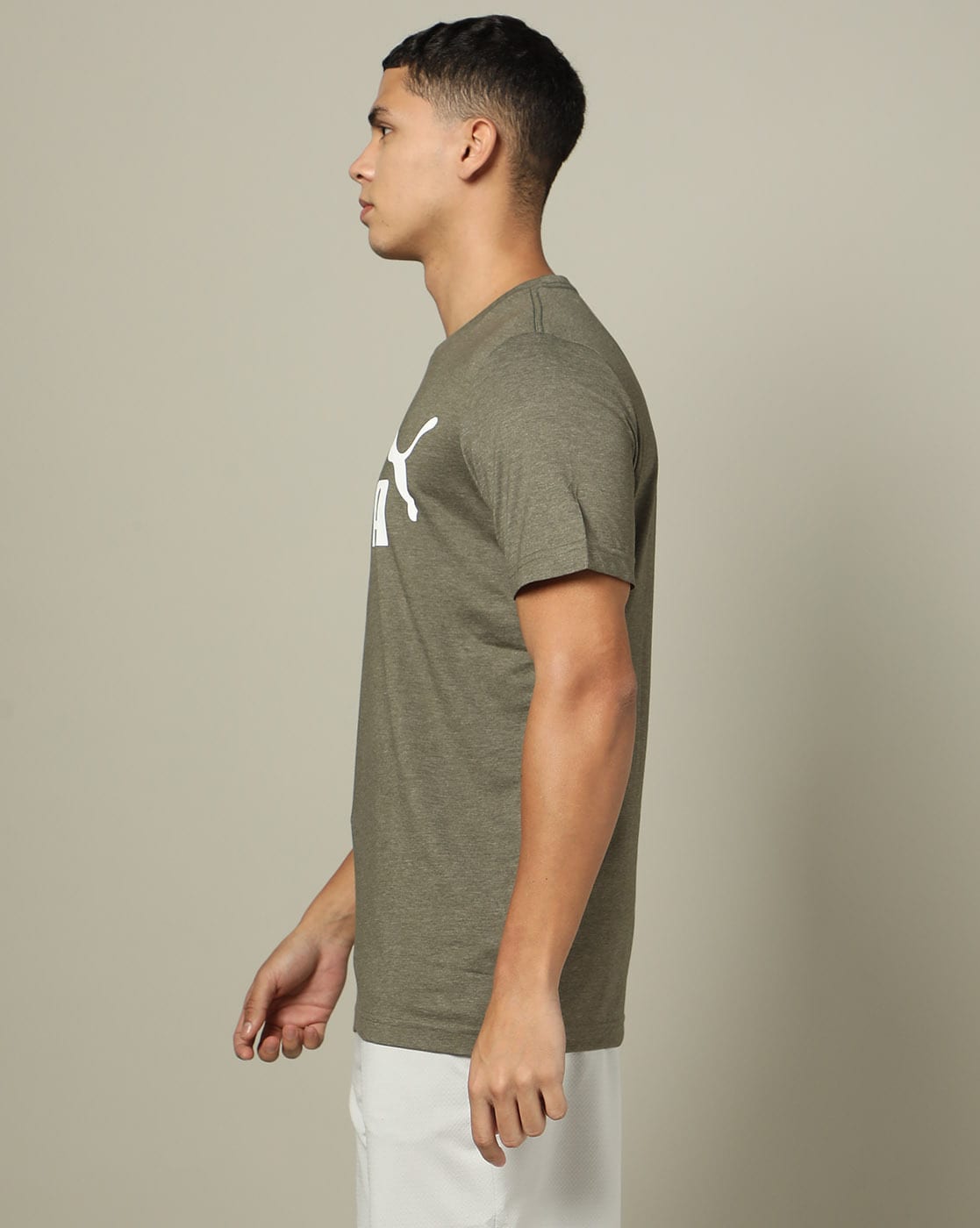 PUMA LOGO PRINT CREW NECK TSHIRT - (67778571)
