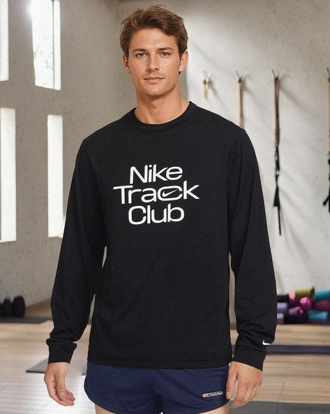 NIKE TRACK CLUB CREW NECK TSHIRT - (FB6828-010)
