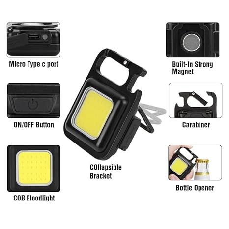 COB RECHARGEABLE KEYCHAIN LED LIGHT