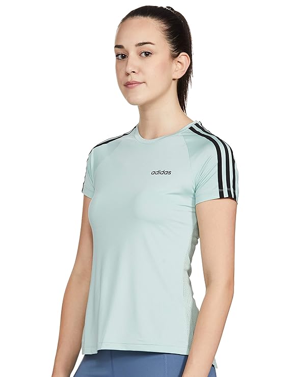 ADIDAS STRIPED ROUND NECK TSHIRT (GC8509)