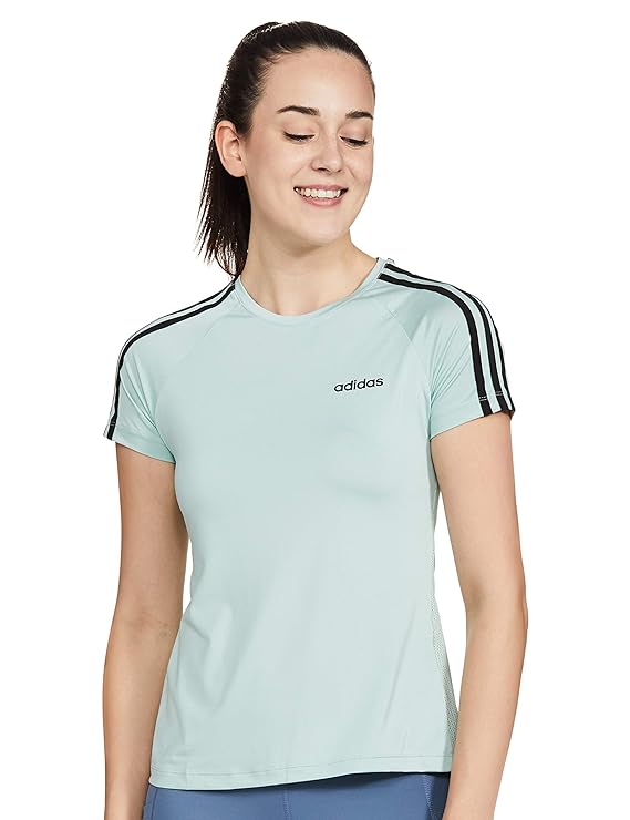 ADIDAS STRIPED ROUND NECK TSHIRT (GC8509)