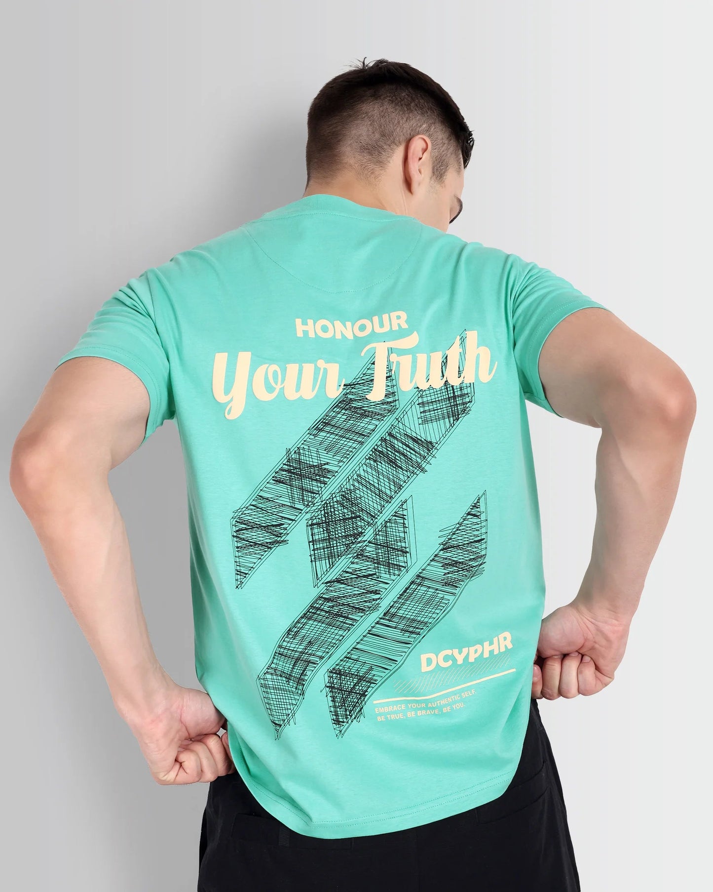 DISCOVER Honour Your Truth Graphic Tee - Mint Horizon - (DCYSTRAW24TS006M-014)