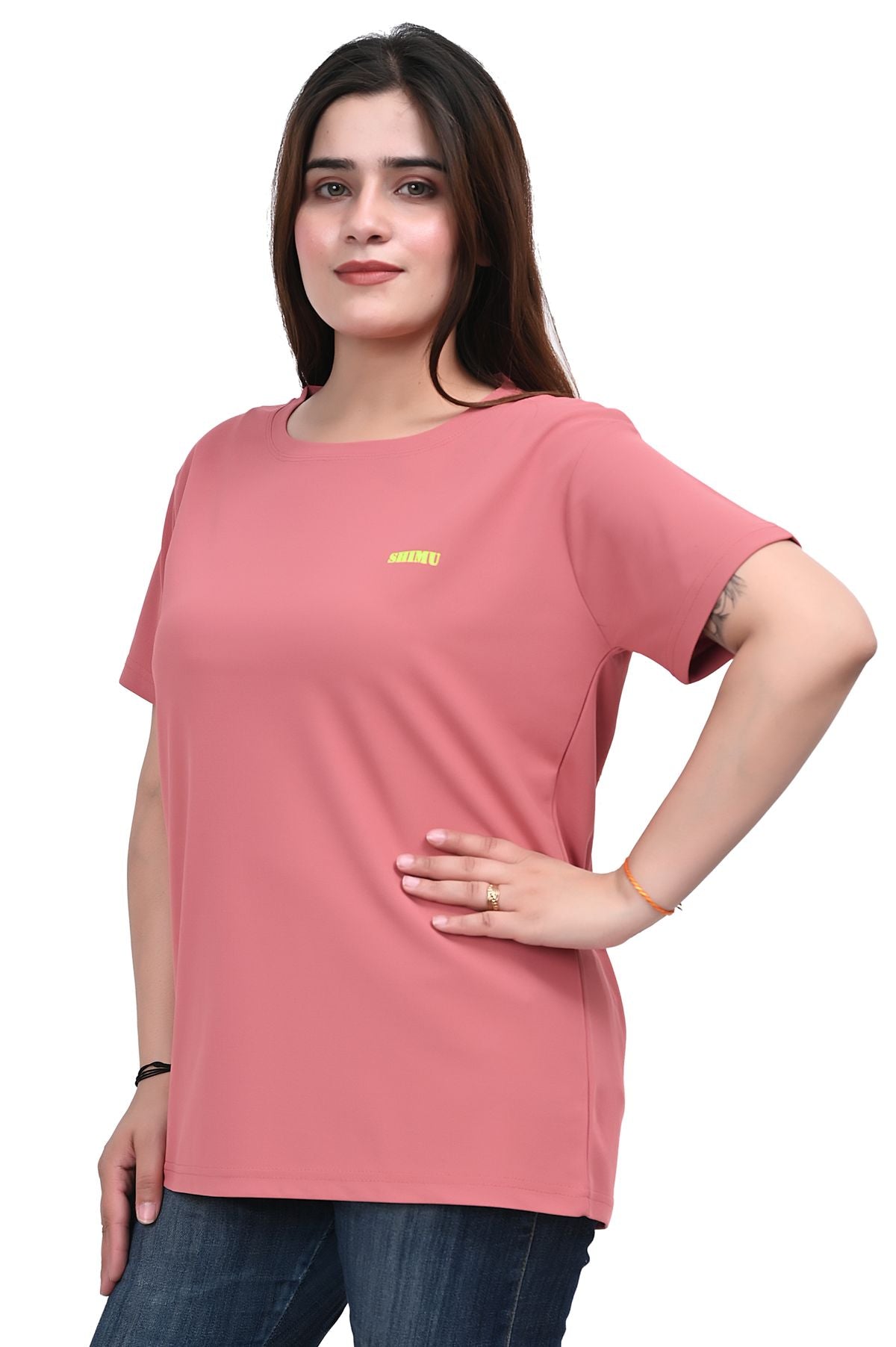 SHIMU SOLID PLAIN TSHIRT WOMENS
