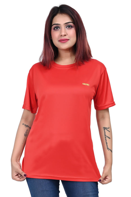 SHIMU SOLID PLAIN TSHIRT WOMENS