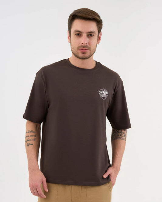 DISCOVERY Men's Jaguar Graphic Tee - Truffle (DIS25M1TS01-045)