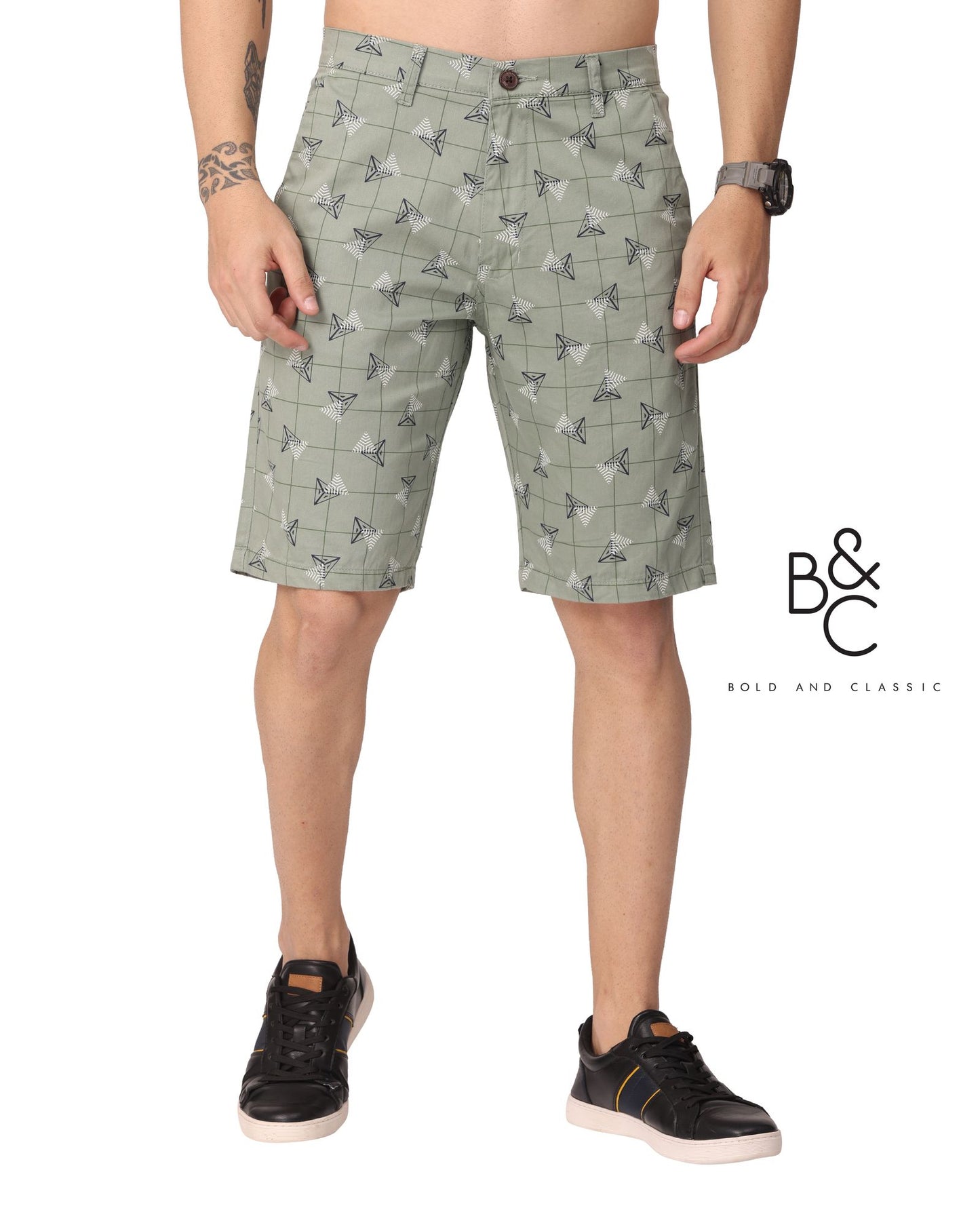 B & C COTTON SHORTS