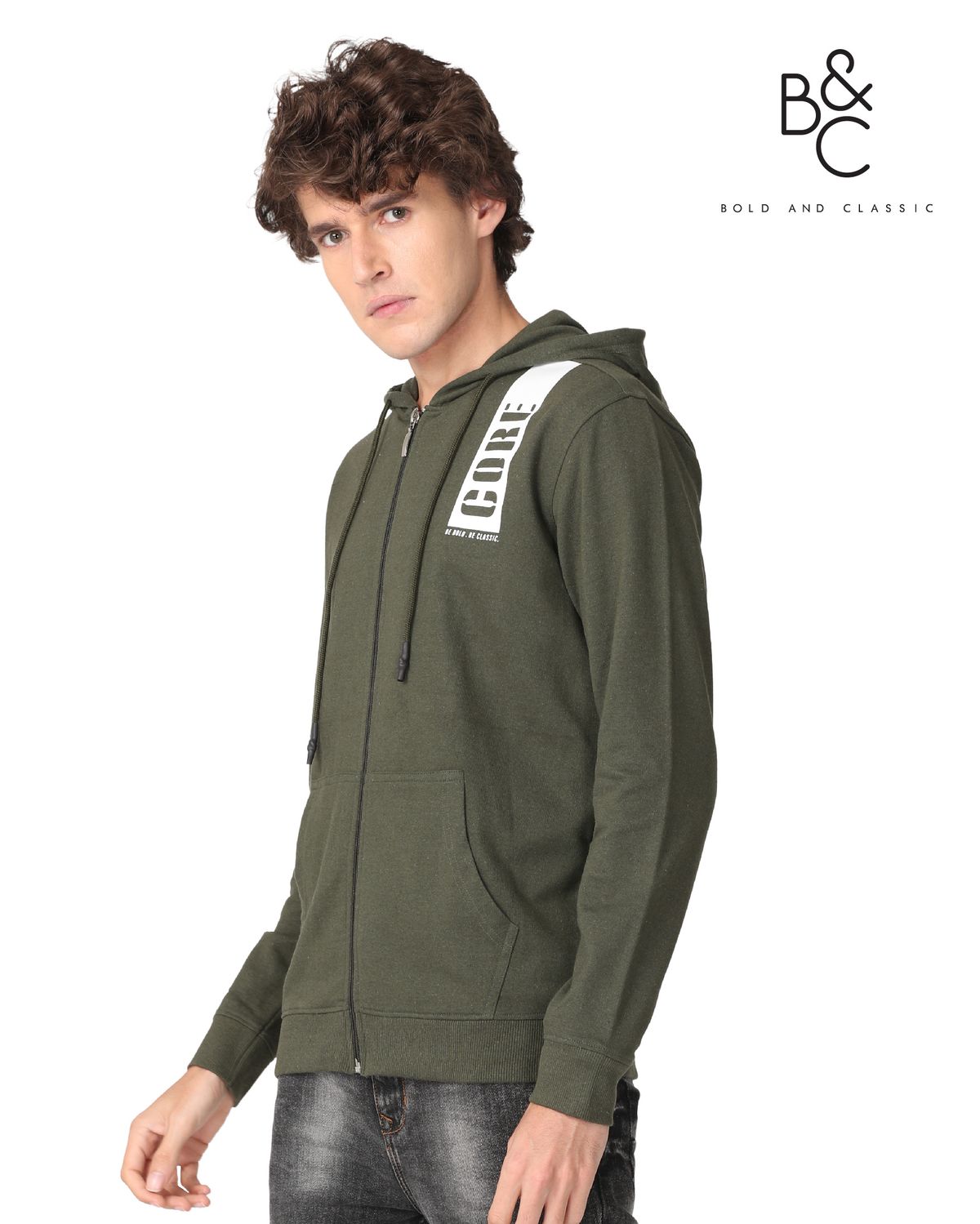 B & C HOODED JACKET