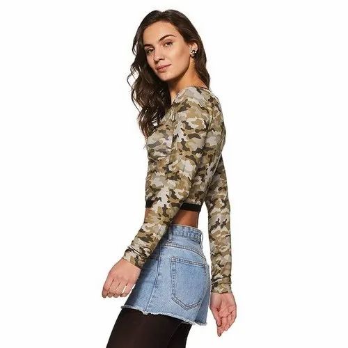 ONESPORT FULL SLEEVES CROP TSHIRT