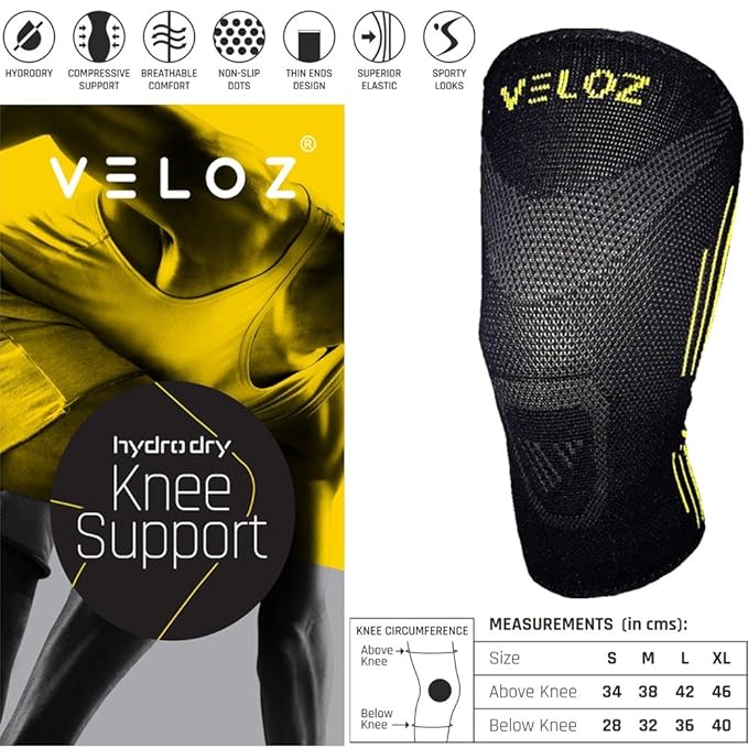 VELOZ  KNEE SUPPORT (5001 BLACK)  UNISEX