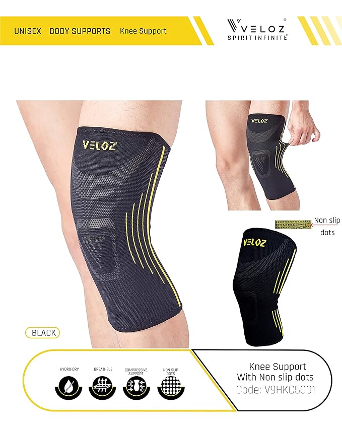 VELOZ  KNEE SUPPORT (5001 BLACK)  UNISEX