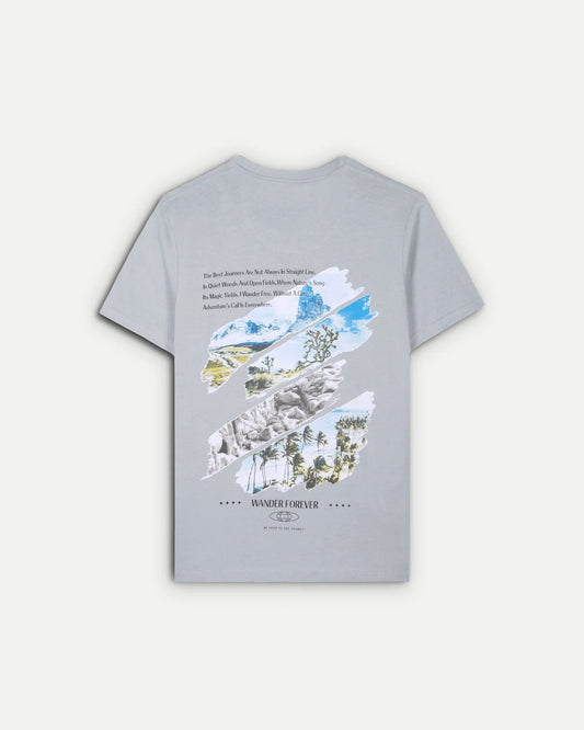 DISCOVER Wander Forever Graphic Tee - Glacier Grey (DCYSTRAW24ATS004M-004)