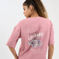 DISCOVERY Women's Snow Leopard Graphic Tee - Dusk Pink (DIS25W1TS01-058)