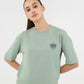 DISCOVERY Women's Blue Whale Graphic Tee - Ice Green  (DIS25W1TS02-048)