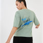 DISCOVERY Women's Blue Whale Graphic Tee - Ice Green  (DIS25W1TS02-048)