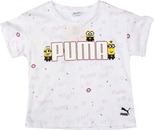 PUMA GIRLS SOLID TSHIRT  (85209102)