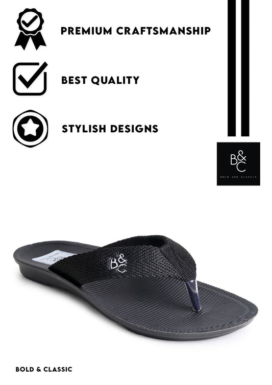 B & C SLIPPER/FLIPFLOP [NEW-01S BK]