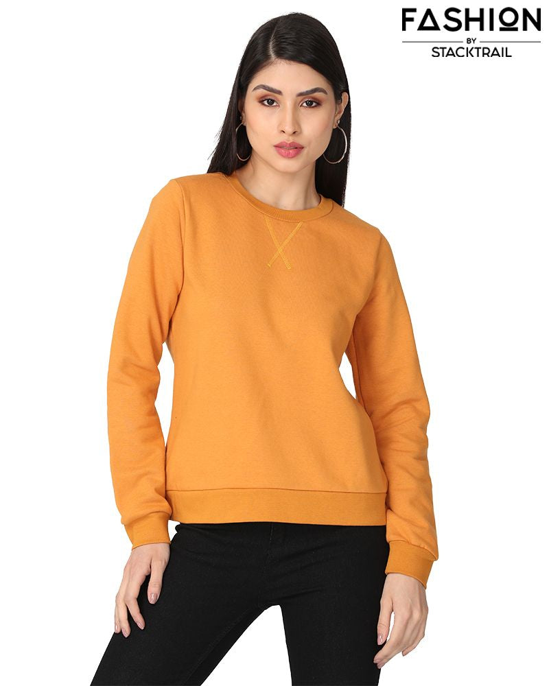 FASHION  PLAIN SWEATSHIRT