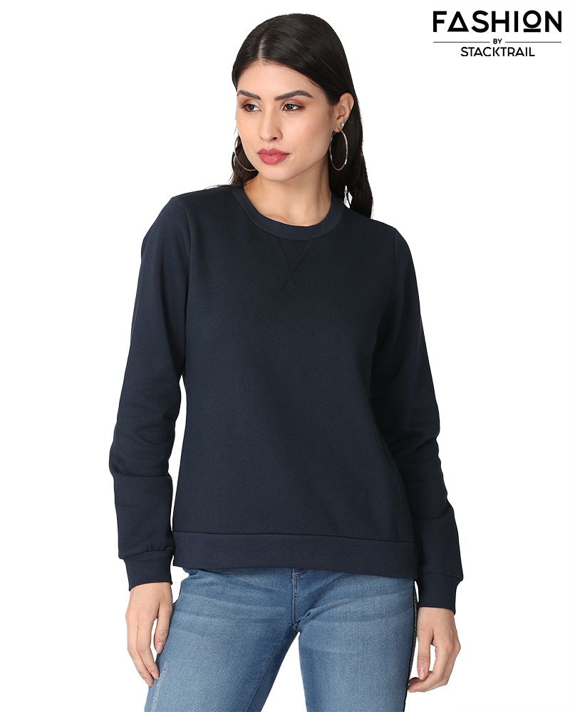 FASHION  PLAIN SWEATSHIRT